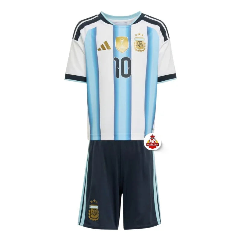 Conjunto de camiseta y short de fútbol Argentina, número 10, Reino del Futbol