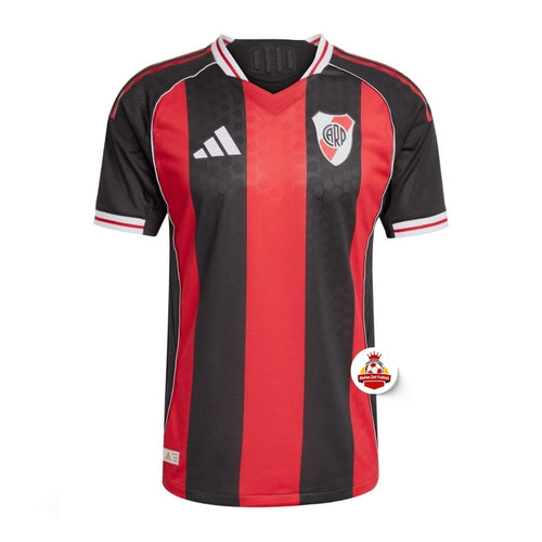 Camiseta de fútbol River Plate negra y roja con logo, venta online en Reino del Futbol.