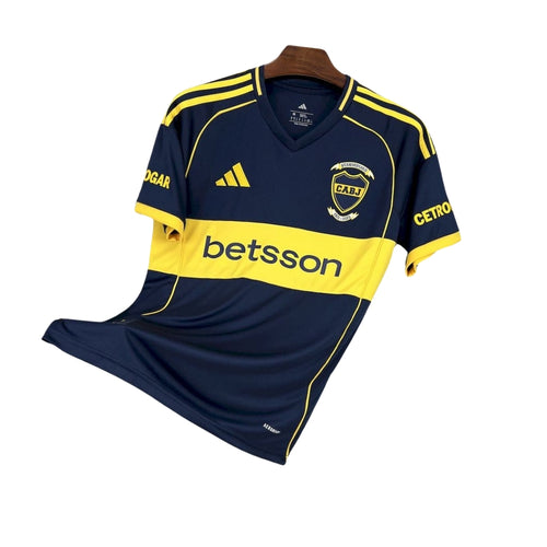 Camiseta de fútbol Boca Juniors azul y amarilla, modelo 2024 disponible en Reino del Futbol