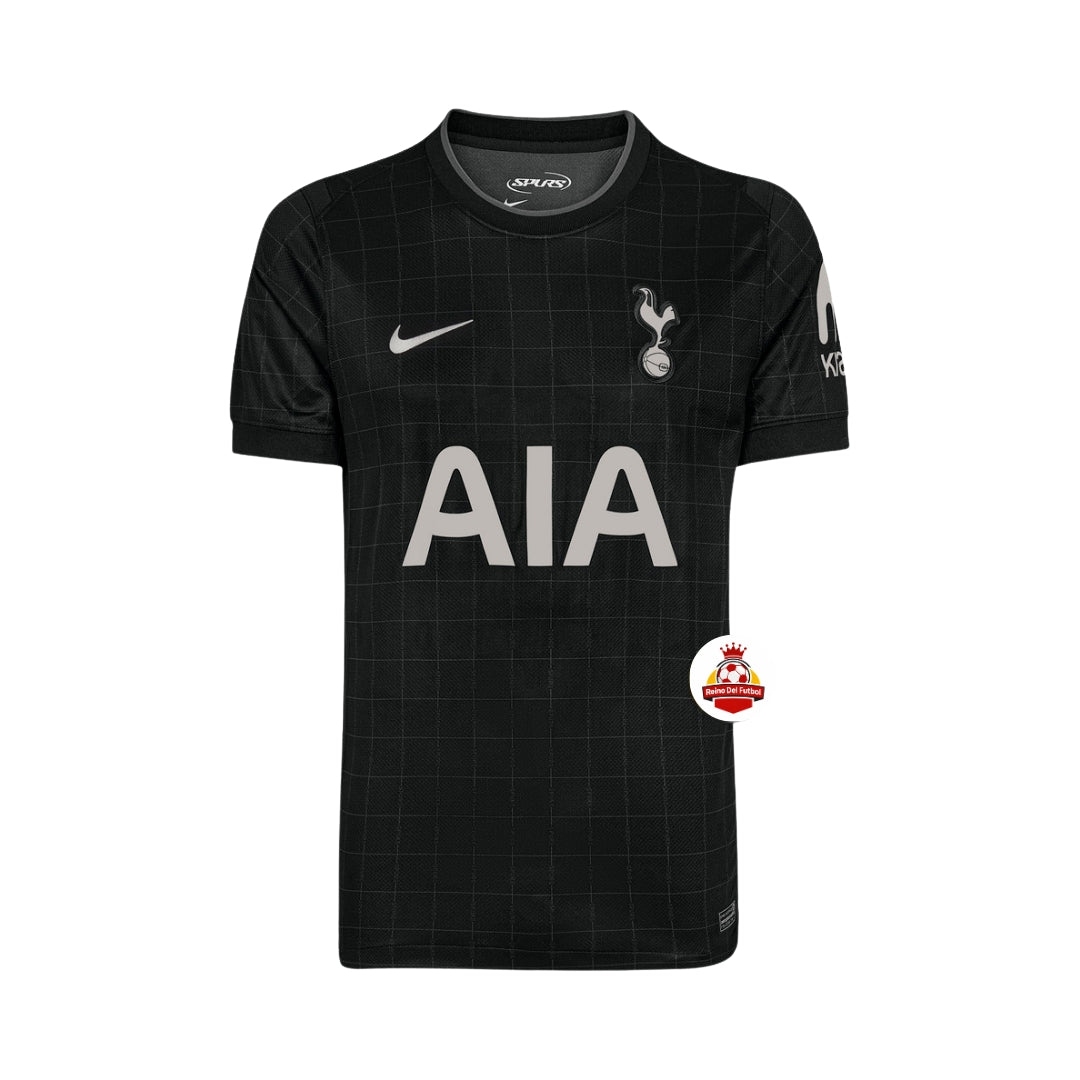 Camiseta negra de fútbol Tottenham Hotspur con logo Nike y AIA, Reino del Futbol
