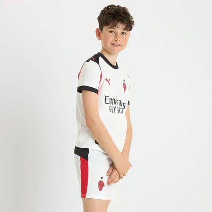 CAMISETA Y PANTALON CORTO PARA NIÑO AC MILAN  AWAY 25/26