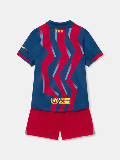 CAMISA E PANTALONES CORTOS PARA NIÑO FC BARCELONA FOURTH 25/26