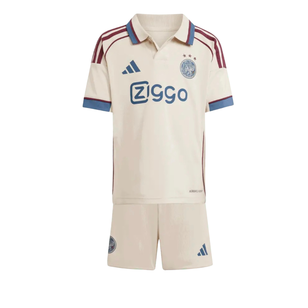 CAMISETA Y PANTALONES CORTOS PARA NIÑOS AJAX THIRD 25/26