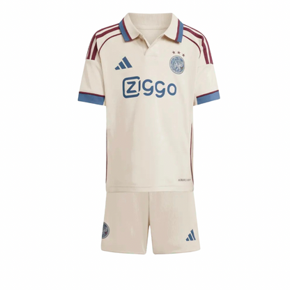 CAMISETA Y PANTALONES CORTOS PARA NIÑOS AJAX THIRD 25/26