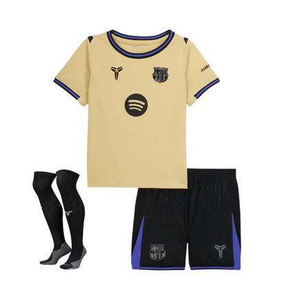 CAMISA E PANTALONES CORTOS PARA NIÑO FC BARCELONA AWAY 25/26 - CON MEDIAS