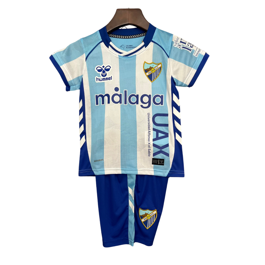 CAMISETAS Y PANTALONES CORTOS NIÑOS MÁLAGA CF HOME 25/26