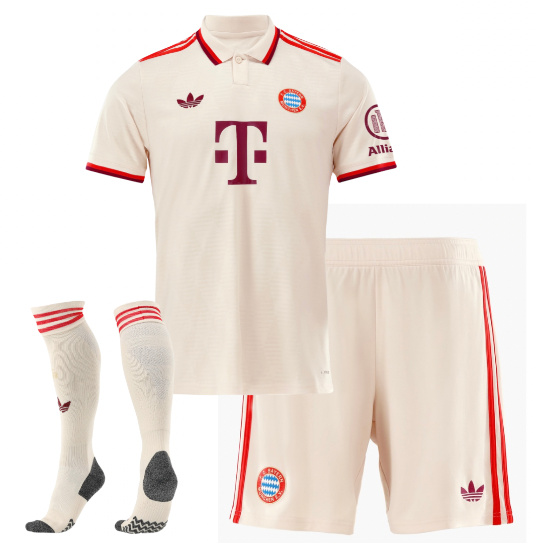 CAMISETA Y PANTALONES CORTOS PARA NIÑOS BAYERN DE MÚNICH THIRD 24/25 - CON MEDIAS