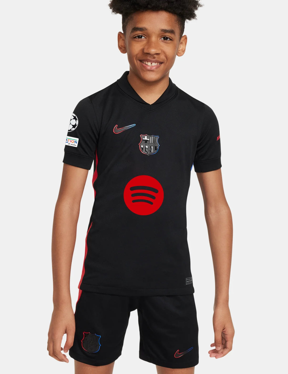 CAMISA E PANTALONES CORTOS PARA NIÑO FC BARCELONA AWAY 24/25