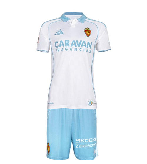 CAMISETAS Y PANTALONES CORTOS NIÑOS REAL ZARAGOZA HOME 25/26
