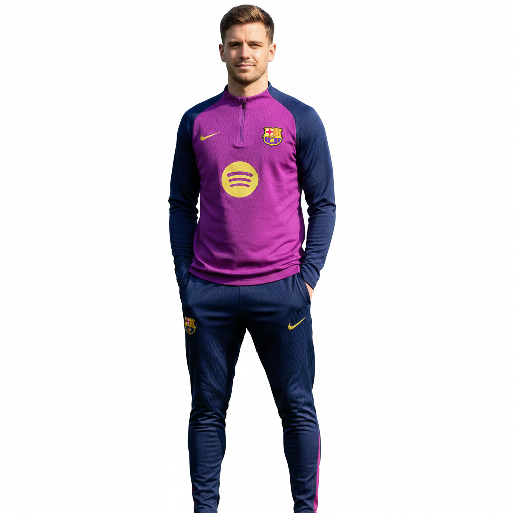 CONJUNTO DE ENTRENAMIENTO BARCELONA 25/26 HALF ZIP – HOMBRE