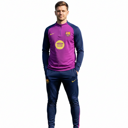 CONJUNTO DE ENTRENAMIENTO BARCELONA 25/26 HALF ZIP – HOMBRE