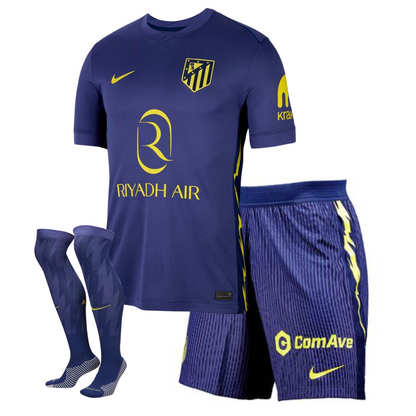 CAMISETA Y PANTALONES CORTOS PARA NIÑOS ATLETICO DE MADRID AWAY 25/26 - CON MEDIAS