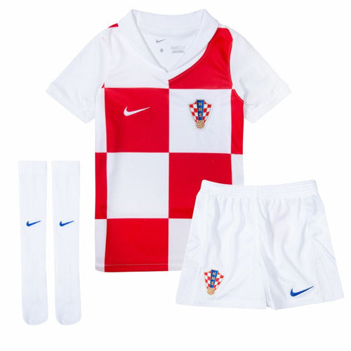 CAMISA E PANTALONES CORTOS PARA NIÑO CROACIA HOME 24/25 - CON MEDIAS