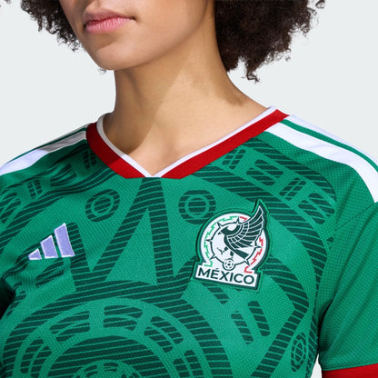Camiseta selección México 2026 mujer, verde con escudo, Reino del Futbol