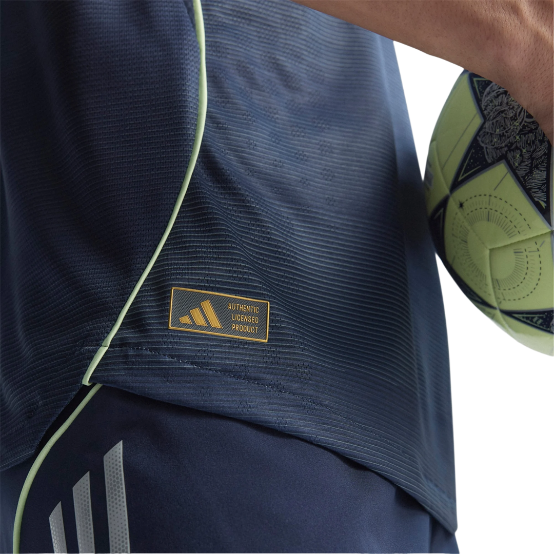 Camiseta de fútbol europea azul marino Adidas original y balón, Reino del Futbol tienda online