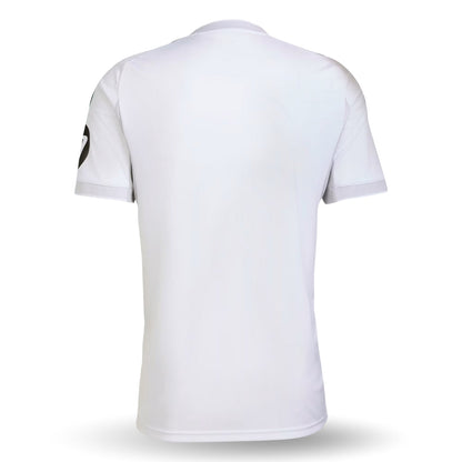 Camiseta blanca Real Madrid 2025 2026 vista trasera, manga corta, tienda Reino del Futbol