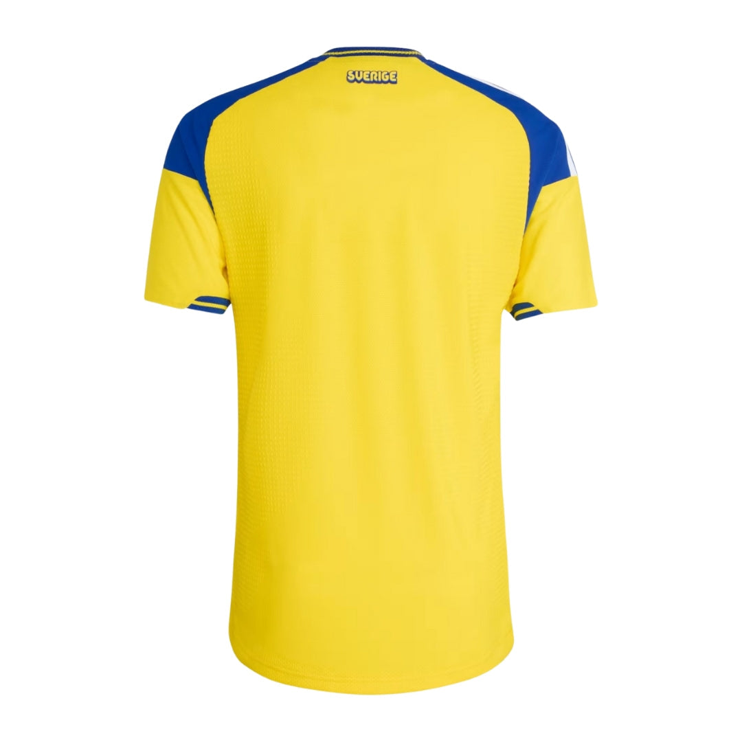 Camiseta Suecia fútbol 2026, manga corta amarilla y azul, tienda Reino del Futbol