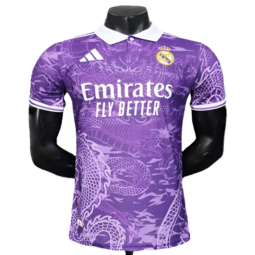 Camiseta Real Madrid morada con dragón, edición especial, tienda Reino del Futbol