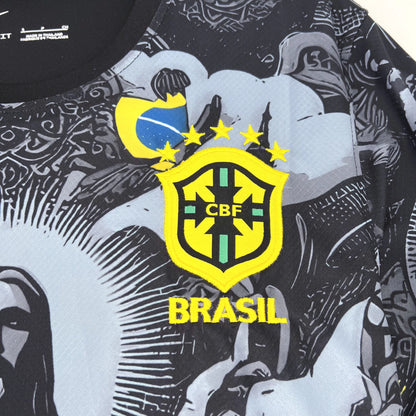 CAMISETA EDICIÓN ESPECIAL BRASIL CRISTO REDENTOR HOMBRE - NEGRA