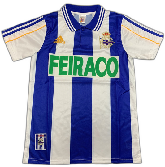CAMISETA DEPORTIVO LA CORUÑA 99/00 I CASA - VERSIÓN RETRO
