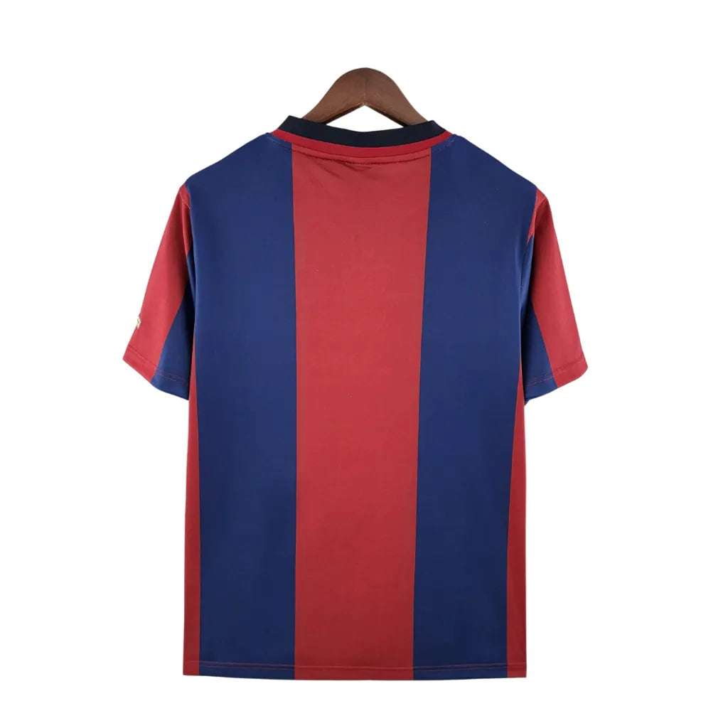 CAMISETA RETRO BARCELONA LOCAL 98/99 AFICIONADOS – AZUL Y GRANA