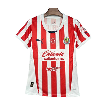 CAMISETA CHIVAS I 2024/25 AFICIONADA MUJER - BLANCA Y ROJA