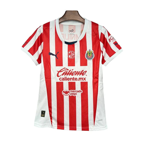CAMISETA CHIVAS I 2024/25 AFICIONADA MUJER - BLANCA Y ROJA
