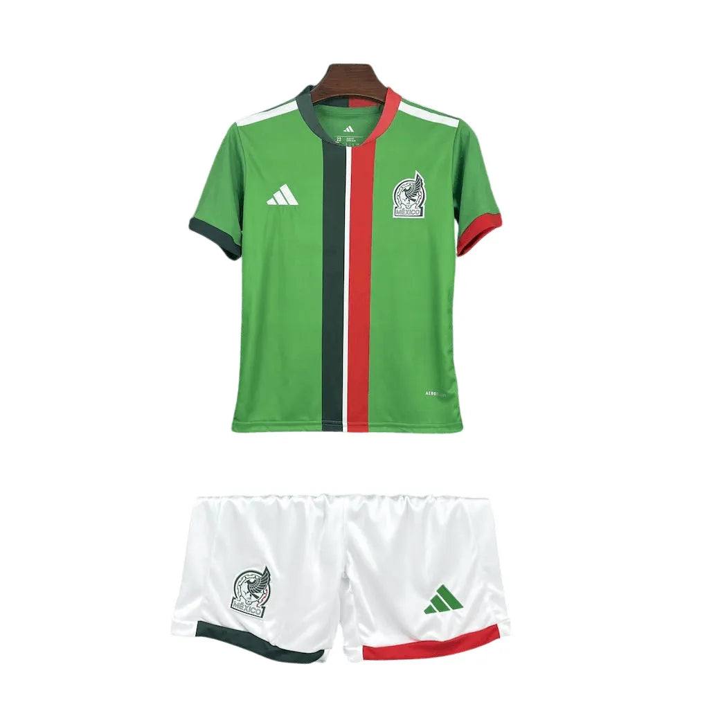 UNIFORME NIÑOS MÉXICO I 2025/26 - VERDE Y BLANCO