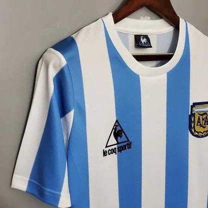 CAMISETA ARGENTINA RETRO 1986 - BLANCA Y AZUL