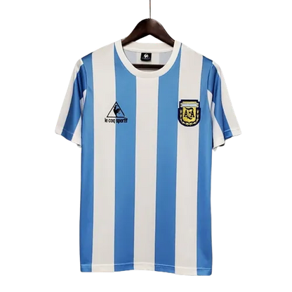 CAMISETA ARGENTINA RETRO 1986 - BLANCA Y AZUL