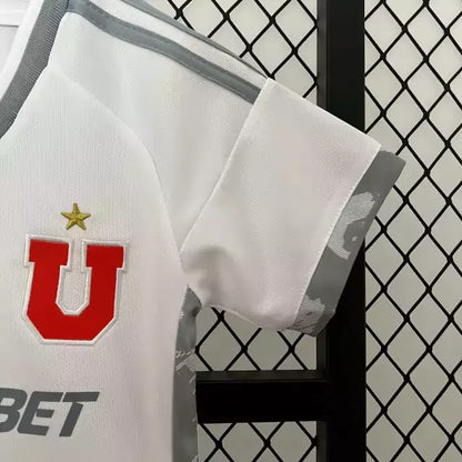 UNIFORME NIÑOS UNIVERSIDAD DE CHILE II 2024/2025 - BLANCA