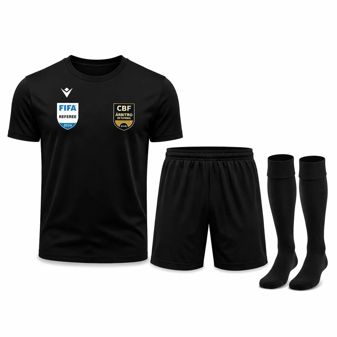 KIT UNIFORME DEL ARBITRAJE DE LA COPA DEL MUNDO 2026 - NEGRO