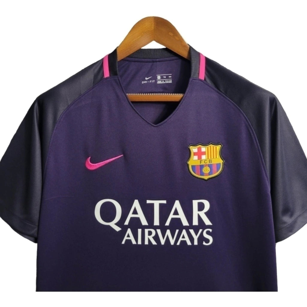 CAMISETA RETRO BARCELONA II 16/17 - HOMBRE - MORADA CON DETALLES EN ROSA