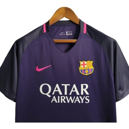 CAMISETA RETRO BARCELONA II 16/17 - HOMBRE - MORADA CON DETALLES EN ROSA