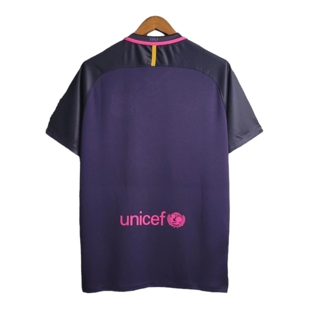CAMISETA RETRO BARCELONA II 16/17 - HOMBRE - MORADA CON DETALLES EN ROSA