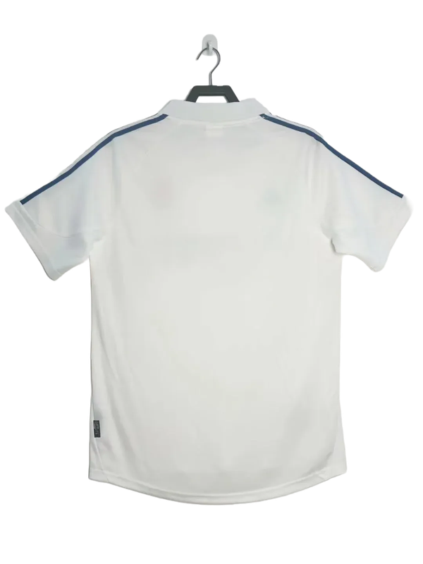 Camiseta retro Real Madrid 2001-02 original blanca, vista trasera, Reino del Futbol