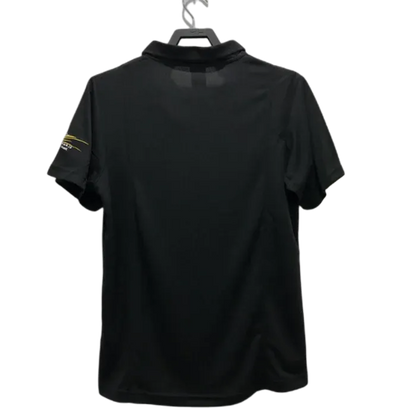 Camiseta retro Real Madrid UCL 2002-03 negra manga corta, vista trasera, Reino del Futbol