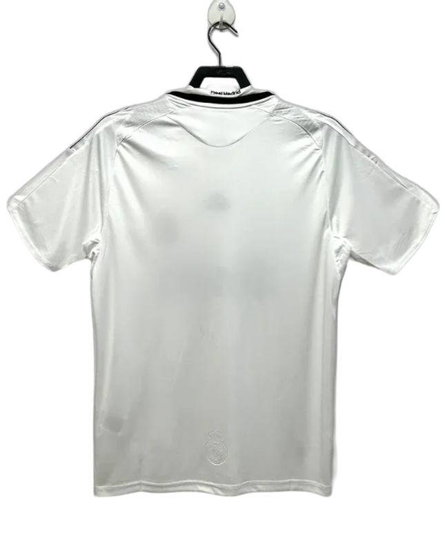 Camiseta retro Real Madrid 08/09 blanca, vista trasera, exclusiva en Reino del Futbol