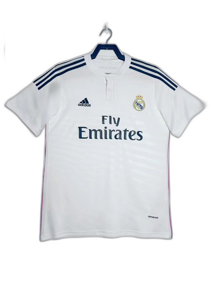 Camiseta retro Real Madrid 2014-15 local blanca, logo Adidas y Fly Emirates, venta online