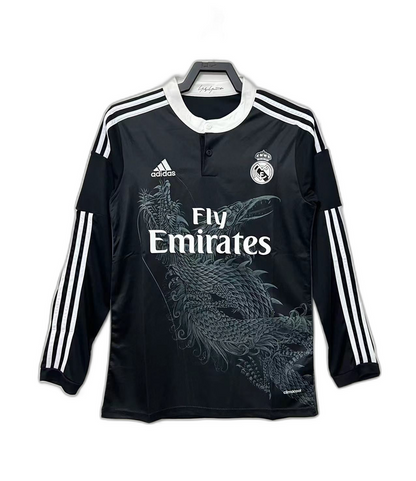Camiseta Real Madrid 2014-15 negra manga larga, dragón, edición especial, tienda Reino del Futbol