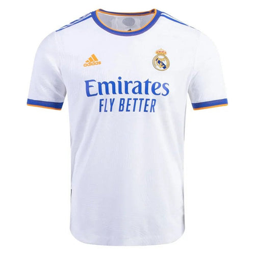Camiseta Real Madrid 21/22 local, blanca, logo Adidas y club, oferta Reino del Futbol