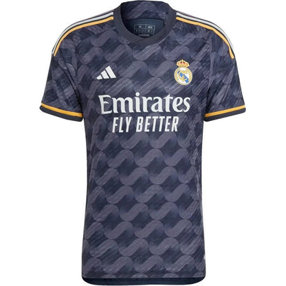 Camiseta Real Madrid 23/24 segunda equipación jugador, azul con detalles dorados, tienda Reino del Futbol