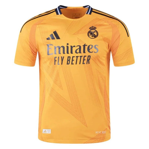 Camiseta Real Madrid 2024-2025 segunda equipación versión jugador en color amarillo, Adidas.