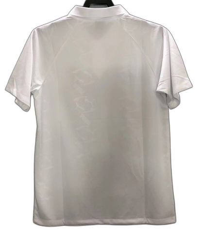 Camiseta Real Zaragoza 1995 retro blanca vista trasera, edición exclusiva fútbol europeo