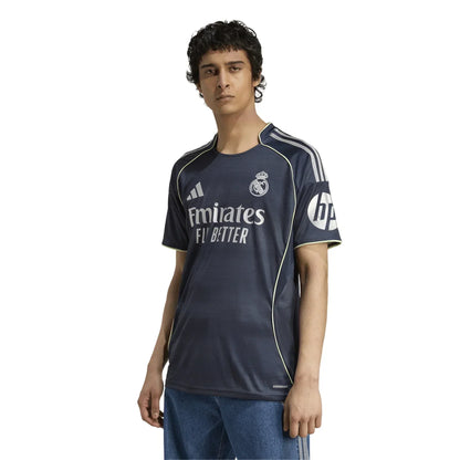 Camiseta oficial Real Madrid 2024 azul marino, hombre joven, moda fútbol europeo