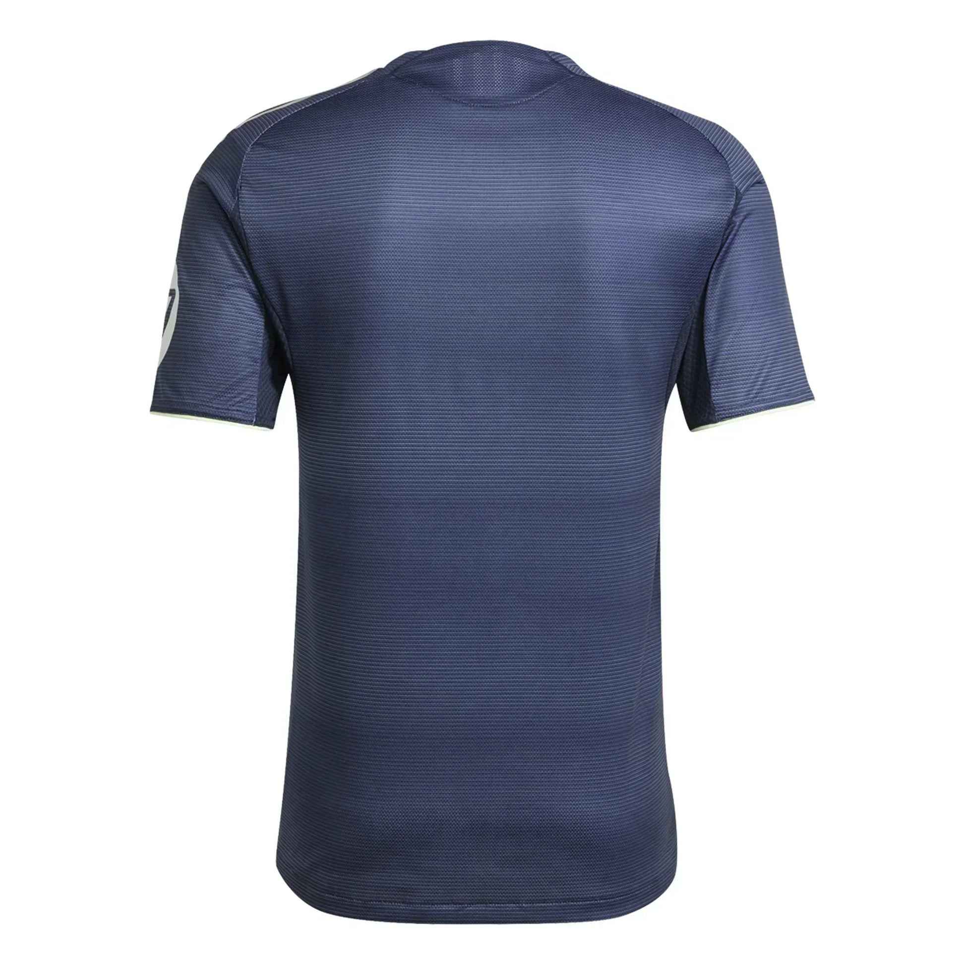 Camiseta de fútbol europeo azul marino vista trasera, Reino del Futbol tienda online