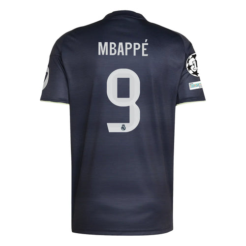 Camiseta de fútbol Real Madrid negra, dorsal 9 Mbappé, tienda Reino del Futbol